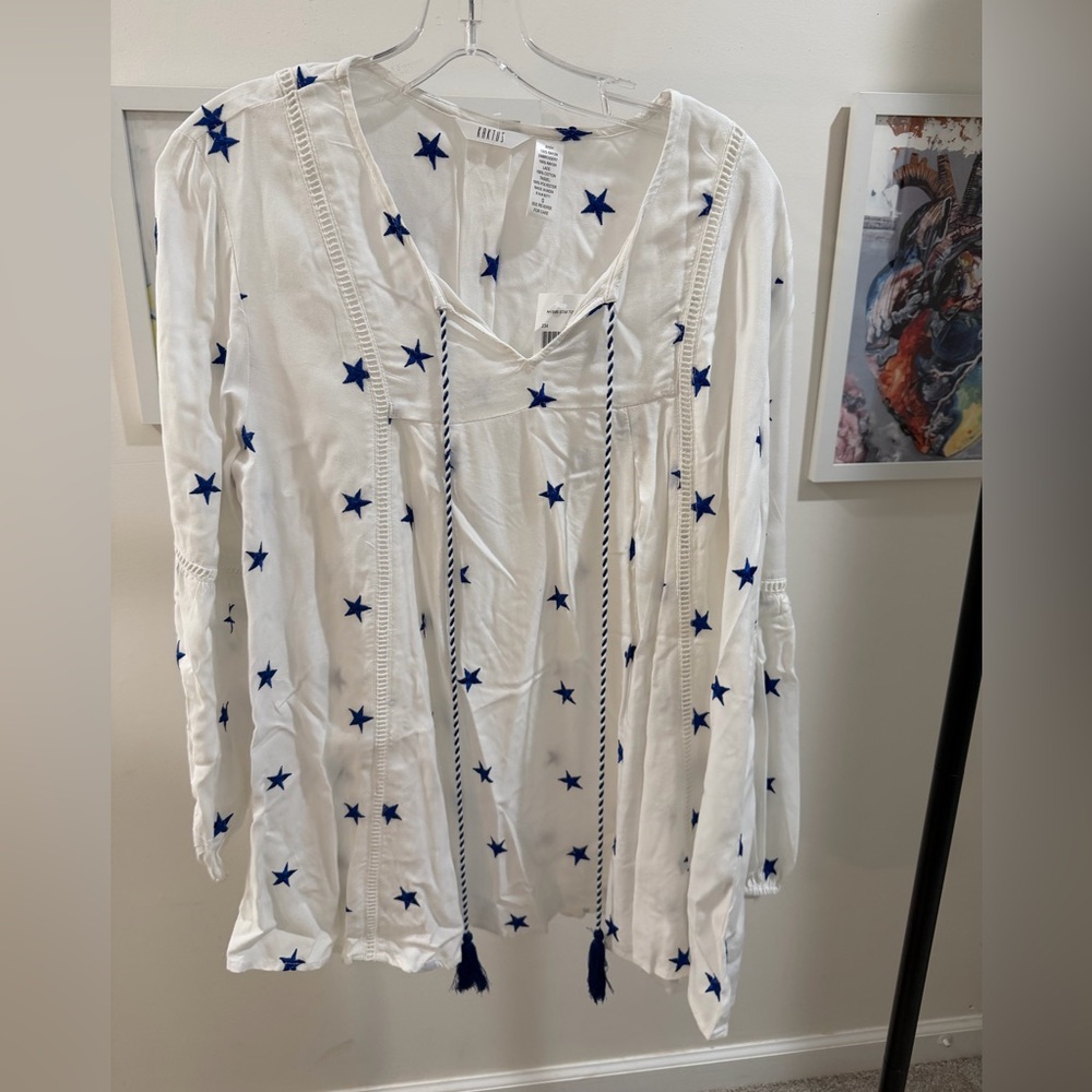 Kaktus White with Blue Stars Coverup